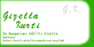 gizella kurti business card